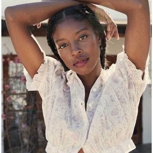 DOEN Nena Top Chateau Fleur Paisley Purple S